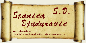 Stanica Đudurović vizit kartica